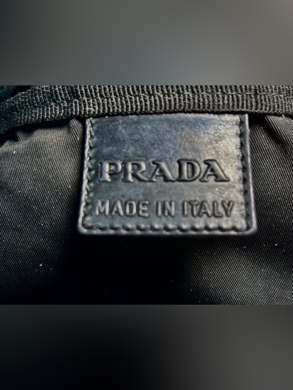 Authentic Prada Nylon Cosmetic Pouch – Tessuto Black Triangle Logo W/COA - Picture 3 of 10